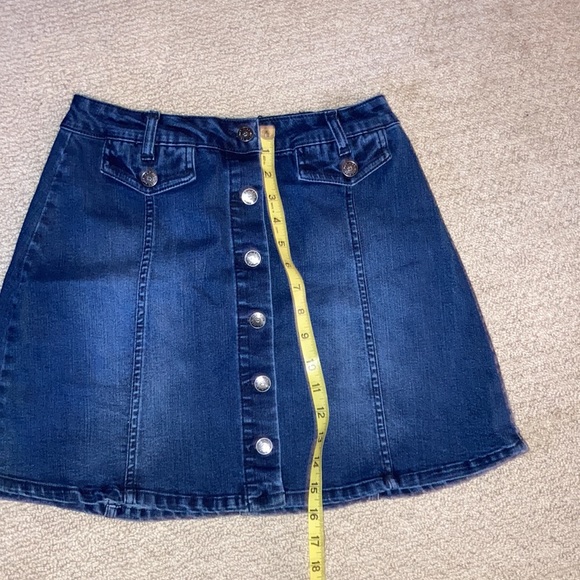 Hot Kiss Button Front Denim Mini Skirt - Picture 5 of 7